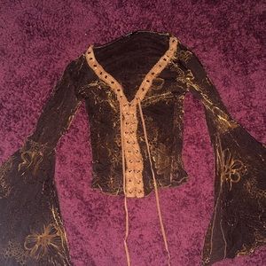 Hippie Boho 70s Inspired Flare Sexy Top